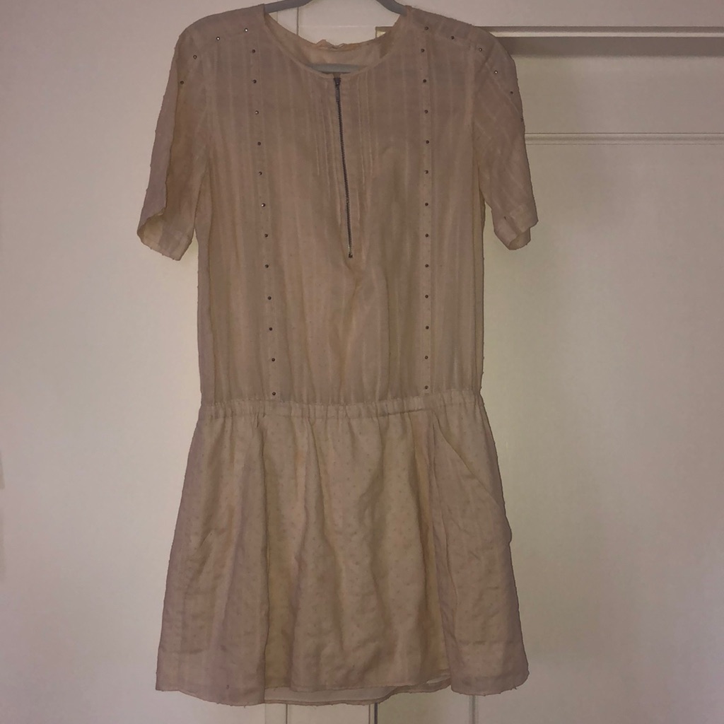 Athe Dress With Zipper And Stud Detailing